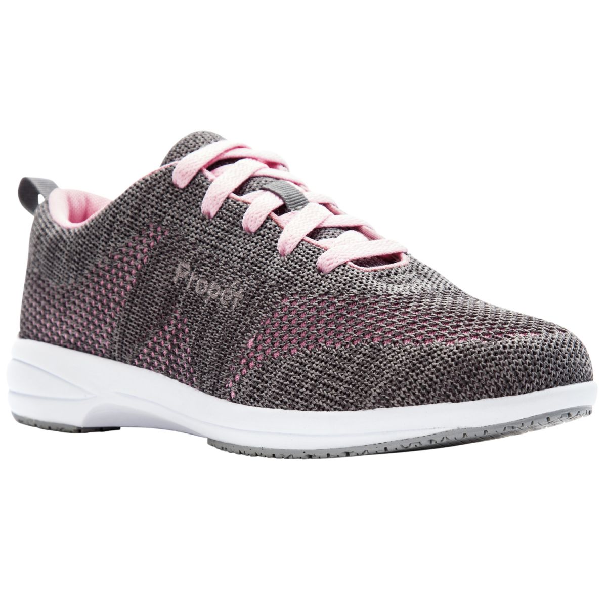 Propet Women's Washable Walker Evolution Sneaker Grey/Pink - WCS012MGPI